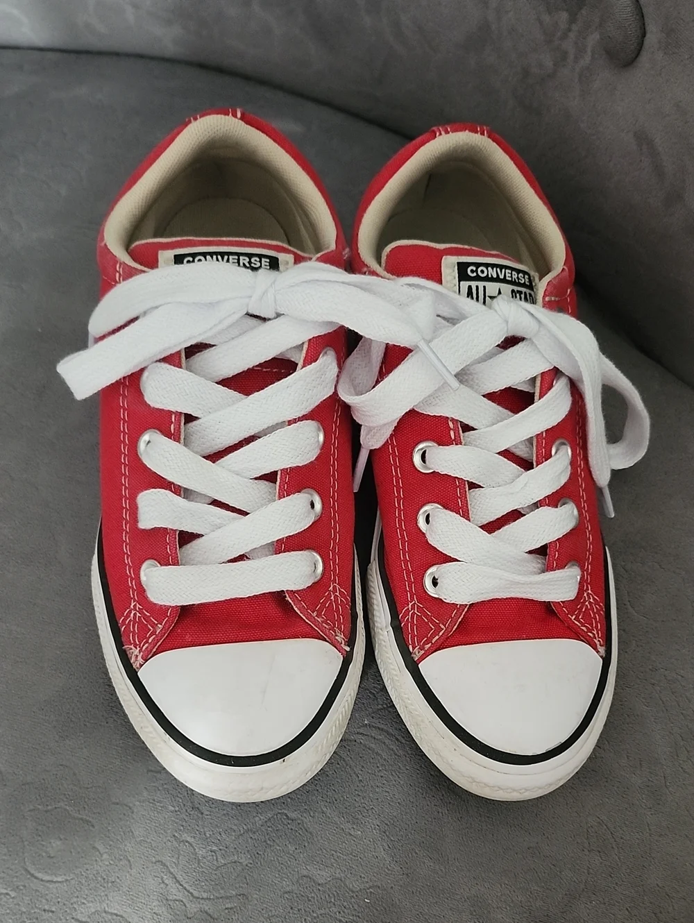 Converse Kids' Red Low Top Canvas Sneakers